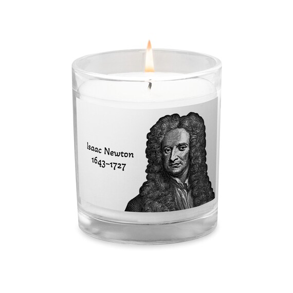 Isaac Newton Candle in a Glass Etsy