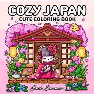 Kawaii Japan Malbuch Gemütliche Szenen, Geishas, Kirschblüten & mehr