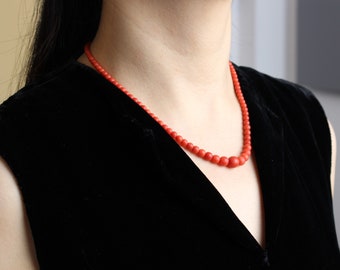 Antique coral necklace, c. 1900