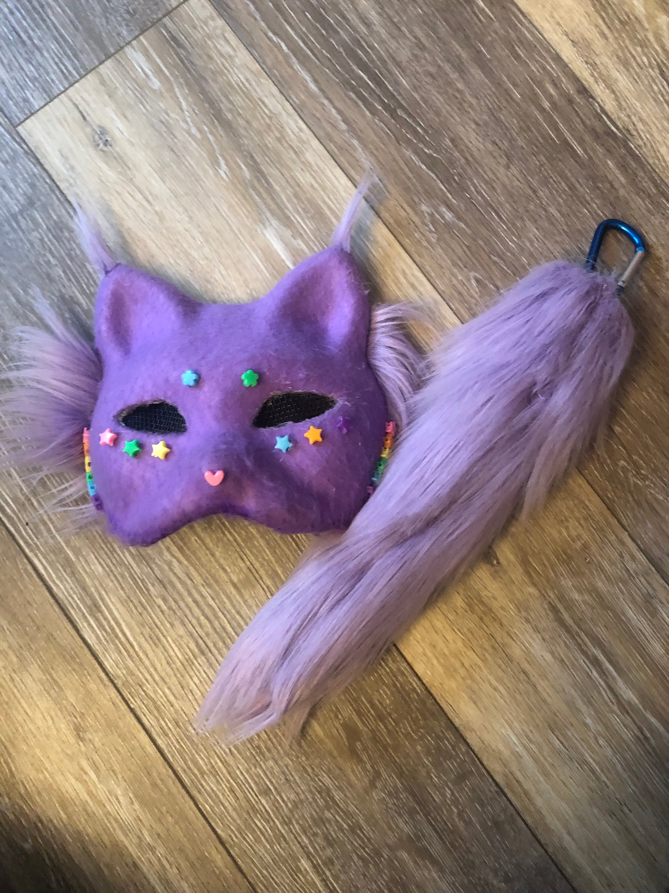 Purple Cat/dog Therian Mask 