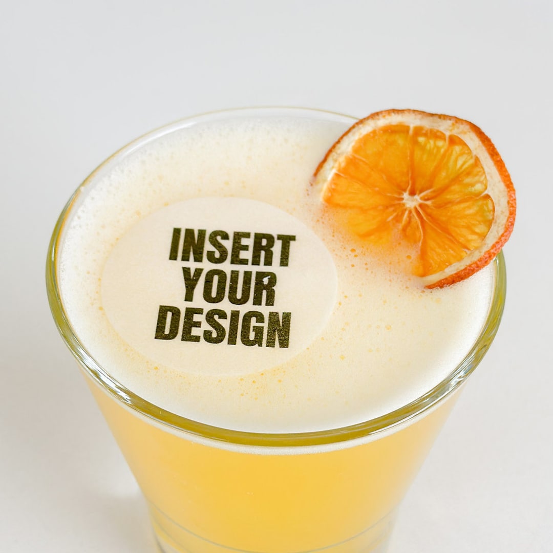 Edible drink/cocktail toppers - Add your business logo AND QR code - 3 -  Incredible Toppers