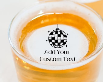 Disco Ball Customizable Edible Cocktail Toppers-50 Count Any Occassion Party Decor Cocktail Garnishes