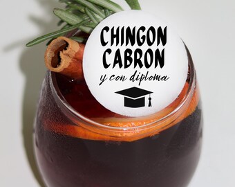 Customizable Graduation Cocktail Toppers – Edible Wafer Paper Garnishes