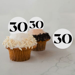 50 Edible Toppers - Personalized Birthday Celebration Cupcake Garnishes -  Cupcake Baking decor |  personalized Garnish for Cupcake Stands