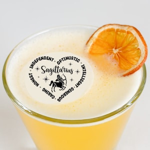 Sagittarius Zodiac Birthday Party - 50 Edible Cocktail Toppers - Zodiac Sign - 2 inch Accessories and Bar Supplies - Decor Kit Gifts
