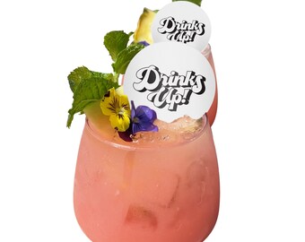 Edible Cocktail Toppers - Party Drink Garnish, 2 Inch (50 ct)