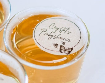 50 Edible Toppers Butterfly Cocktail Garnishes - Customizable cocktail decorations | personalized cocktail bar decorations