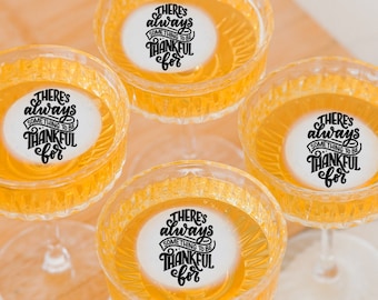 There&#39;s Always Something to be Thankful for Thanksgiving Edible Cocktail Toppers-50 Count Fall Seasonal Cocktail Garnishes