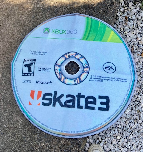 Skate 3 Custom Rug Xbox 360 CD Disc Rug Skateboarding Game Etsy