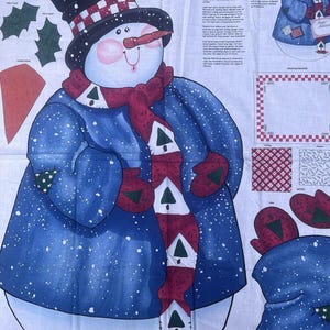Daisy Kingdom Snowman Door Panel Cut & Sew Cotton Wall Hanging Christmas