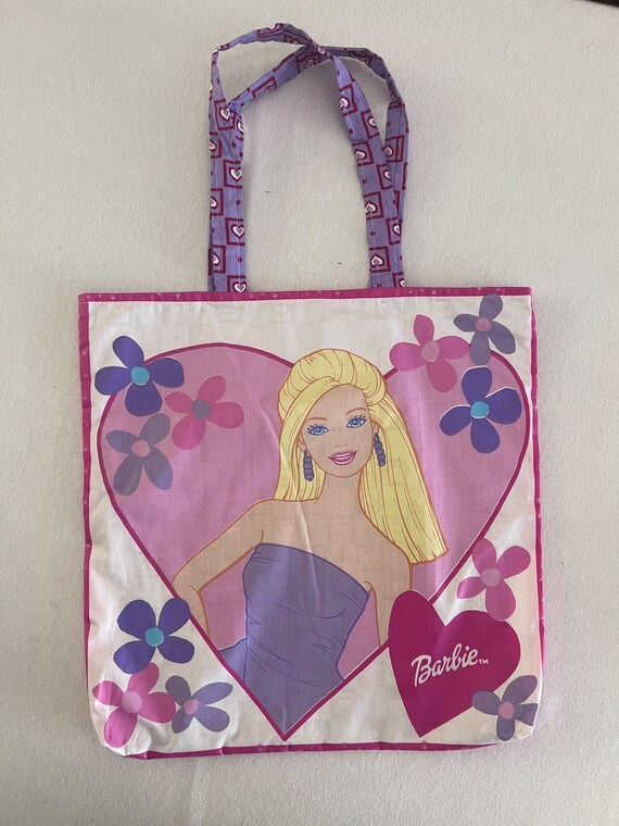 Vintage Barbie Cotton Tote Bag: Handmade 90s Design