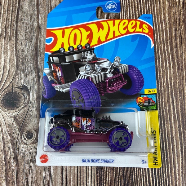 Hot Wheels, NIB Baja Bone Shaker Hot Wheels, Art Cars, Mattel Cars, Diecast Car, Toy Cars, Collectible, Present, Gift, Toy