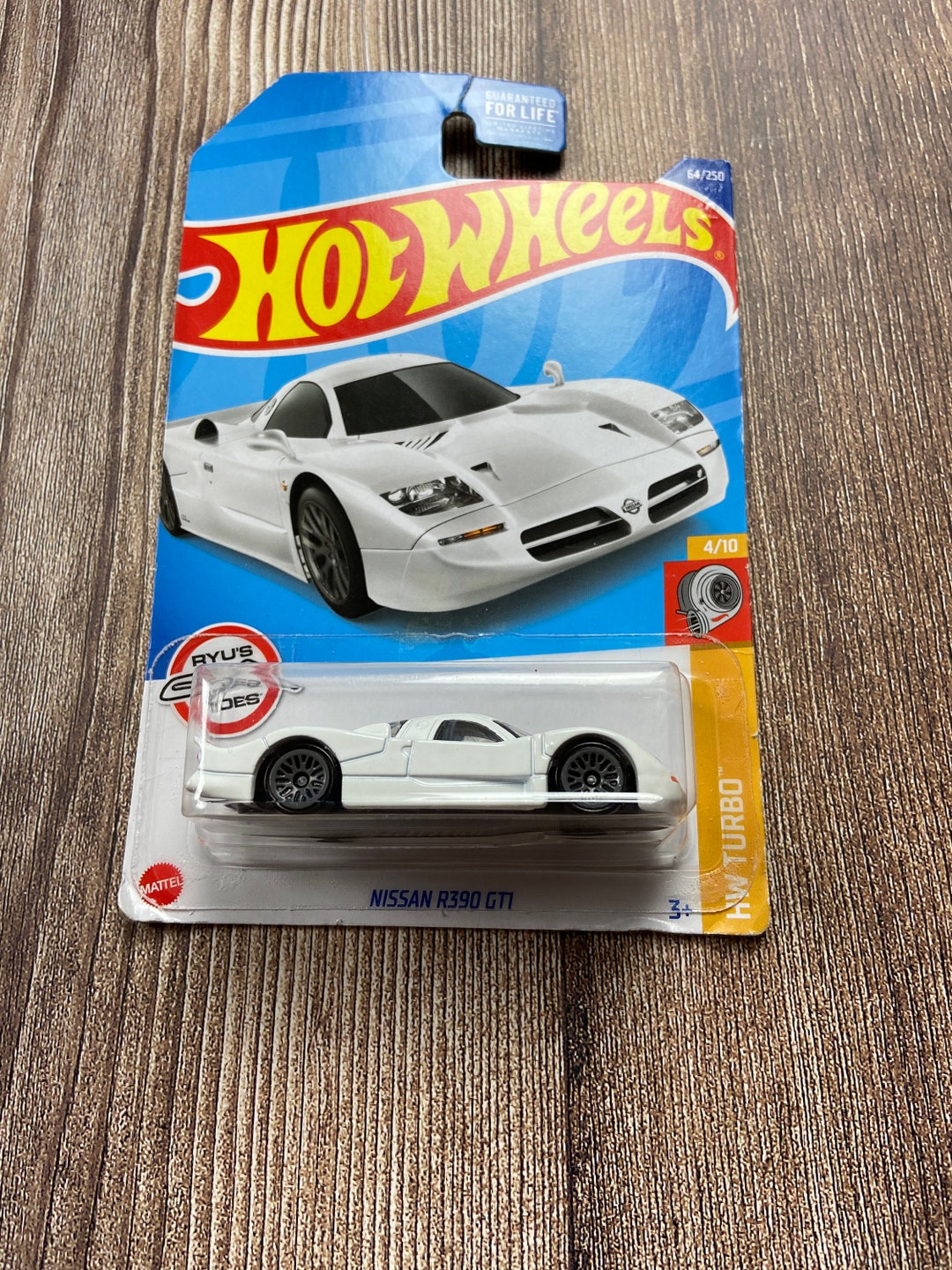 Hot Wheels Nissan R390 GTI – HW Turbo Series 4/10, Short Card, Ryu's Rides (Mattel 2022)
