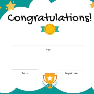 Class Award Certificate Printables | End of the School Year Awards | All Occasion | DIY Printable | Instant Download