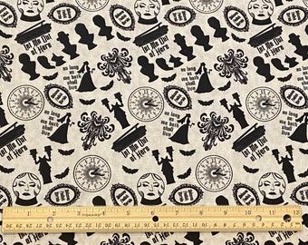 Haunted Mansion Fabric, Haunted Mansion, Madame Leota, Cotton, Sold by Fat Quarters 18" x 22", Yards 36" x 44", Remnant 36" x 10"