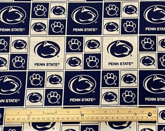 PSU Fabric, Penn State Fabric, 100% cotton, Quilting Cotton, Fat Quarter 18" x 22"