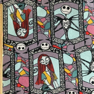 Disney Fabric,  * STRETCH FABRIC* Jack Skellington Fabric, Sally, Halloween Fabric