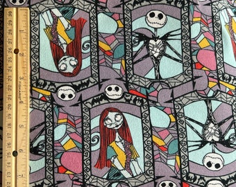 Disney Fabric,  * STRETCH FABRIC* Jack Skellington Fabric, Sally, Halloween Fabric