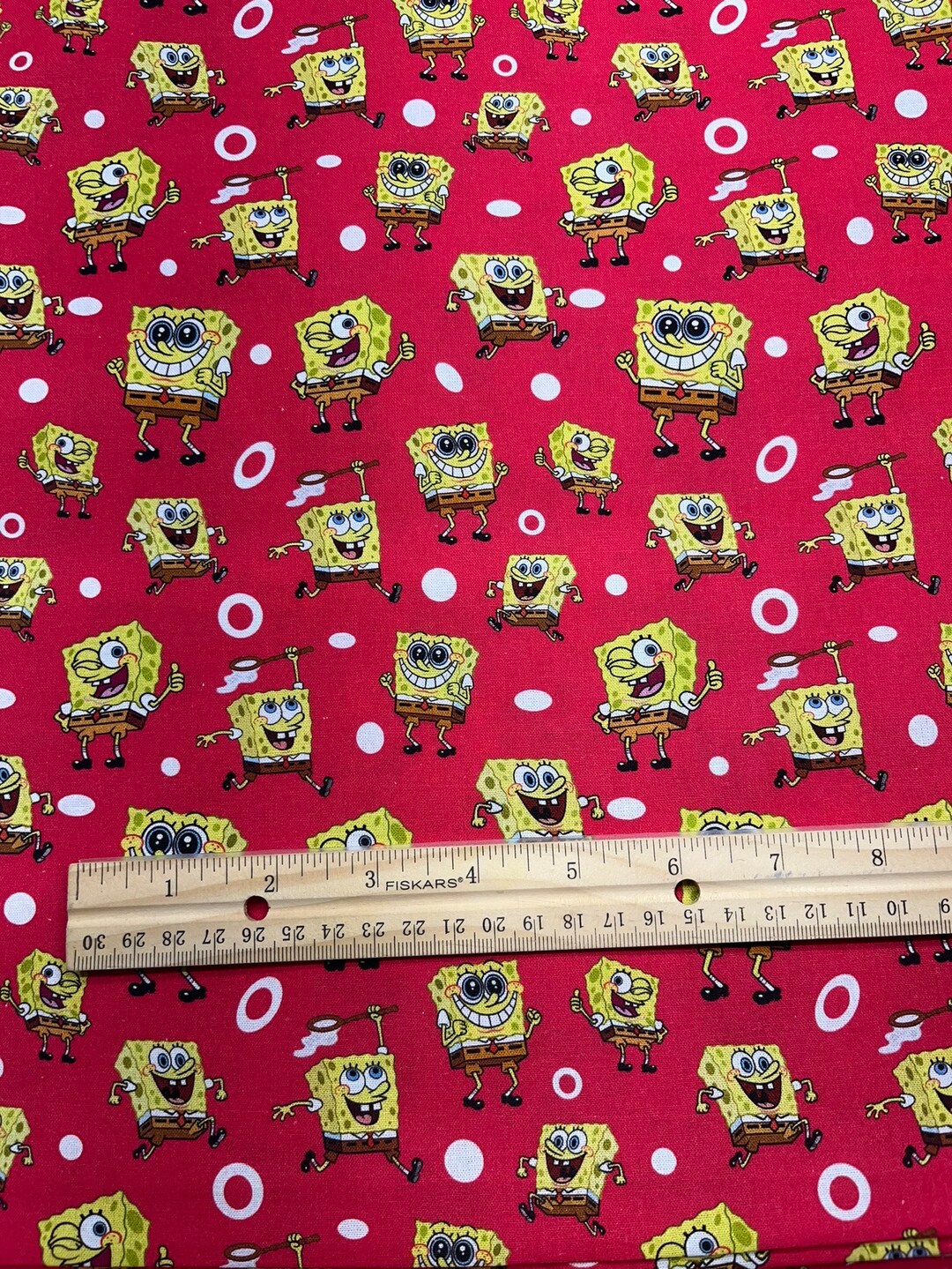 Tissu SpongeBob Pour Patchwork - Fat Quarter Grand Format - Idéal Pour Coudre Des Projets Enfants