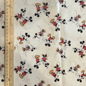 Disney Fabric, Mickey Mouse Fabric, Mickey and Minnie Fabric, Fat Quarter Fabric, 100% cotton, Minnie Mouse Fabric
