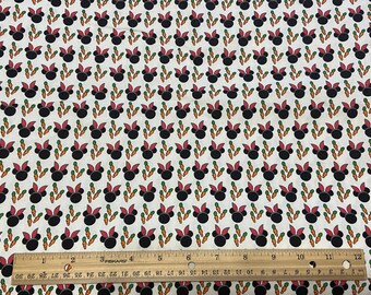 Mickey Fabric, Mickey Bunny Ears, Disney Easter Fabric, Quilting Cotton, Remnants 36" x 10", Fat Quarters 18" x 22", Yard 36" x 44"