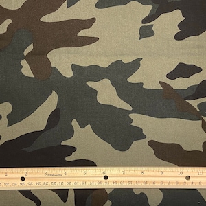 Camouflage Fabric, 100% cotton, Quilting Cotton, Remnant, FQ, Yard *Clearance*