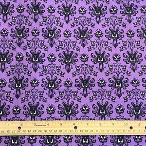 Haunted Mansion Fabric, Haunted Mansion Wallpaper, 100%, Tumbler Cut 10W x 14L, Remnant 36L X 10W, Fat Quarter 18L X 22W, Yard 36L x 44W