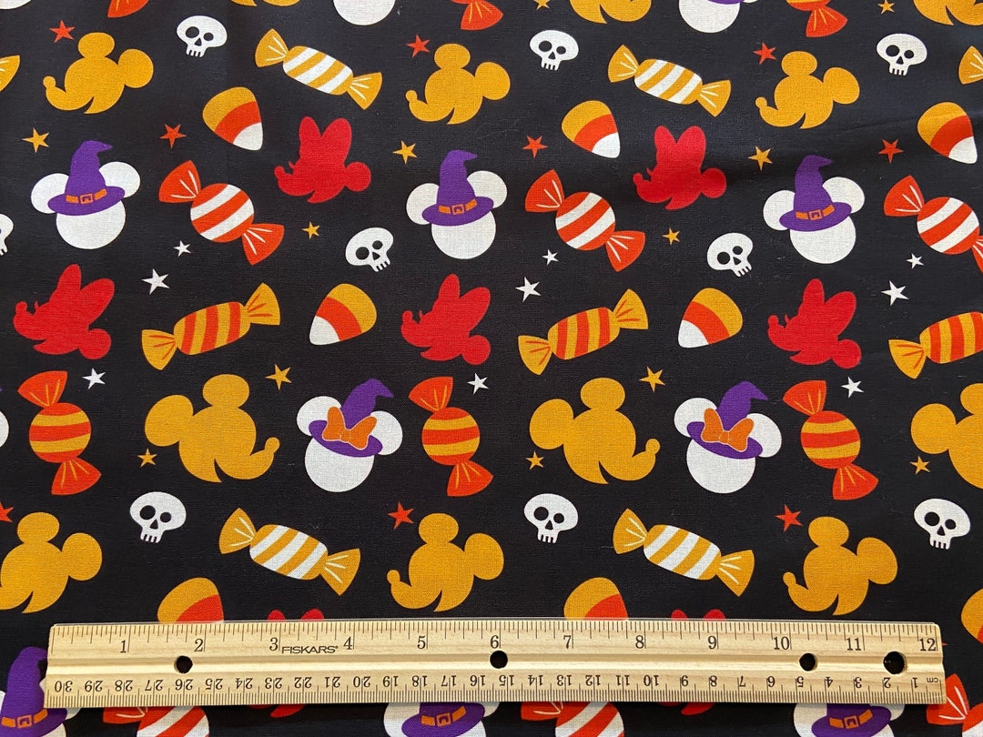 Disney Fabric, Mickey Halloween Fabric, Disney Halloween Snack Fabric