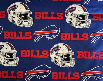 Buffalo Bills Fabric, Buffalo Bills, 100% cotton, Bills Helmet, Quilting Cotton, Yard 36" x 44", Fat Quarter 18L X 22W, Remnant 36L x 10W**