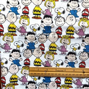 Peanuts Fabric, Snoopy Fabric, Charlie Brown Fabric, 100% cotton, Quilting Cotton, Fat Quarter 18&quot; x 22&quot;, Yard 36&quot; x 44&quot;