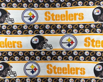 Steelers Fabric, Pittsburgh Steelers, Steelers Lines, 100% cotton, Quilting Cotton, Fat Quarter 18" x 22", Yard 36" x 44", Remnant 36" x 10"
