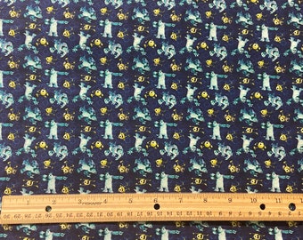 Monster Inc Fabric, Mike Wazowski, Sully, Cotton *LOOK AT RULER* Small Print, Fat Quarter 18L X 22W