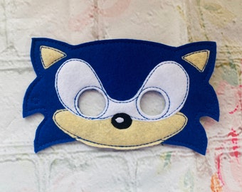 Handmade Sonic inspired felt face masks