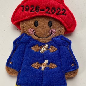 Handmade Paddington dress up Gingerbread man Hanging decoration