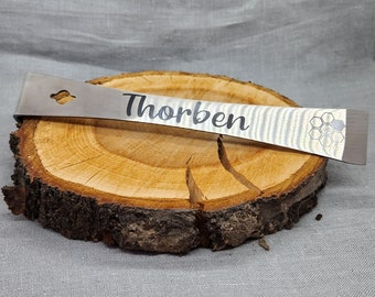 Personalized stainless steel beekeeper chisel with engraving - 26 cm long