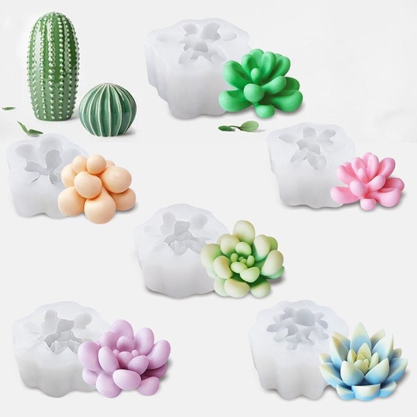 Moule en Silicone pour Cactus, succulente, plante, bougie, savon, béton, Vase, plateau, bricolage et autres moules