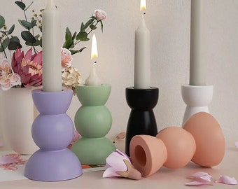 Oval Candle Holder Mold Decorative Holder Silicone Mold Candlestick Mold Concrete Mold Plaster Mold Epoxy Resin Mold