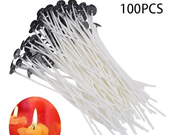 DIY Candle Making Kit Candle Wicks Cotton Candle Wick Candle Flakes Centering Device Wooden Sticks Sticker Candle Making