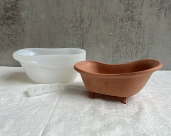 Bathtub Storage Box Mold with Stand Legs Bathtub Soap Box Mold Bathtub Mold Flower Pot Mold Concrete Mold Plaster Mold Epoxy Resin DIY