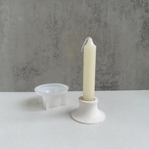 Cylindrical Candle Holder Mold Cylinder Holder Silicone Mold Candlestick Mold Concrete Mold Plaster Mold Epoxy Resin Mold DIY Molds