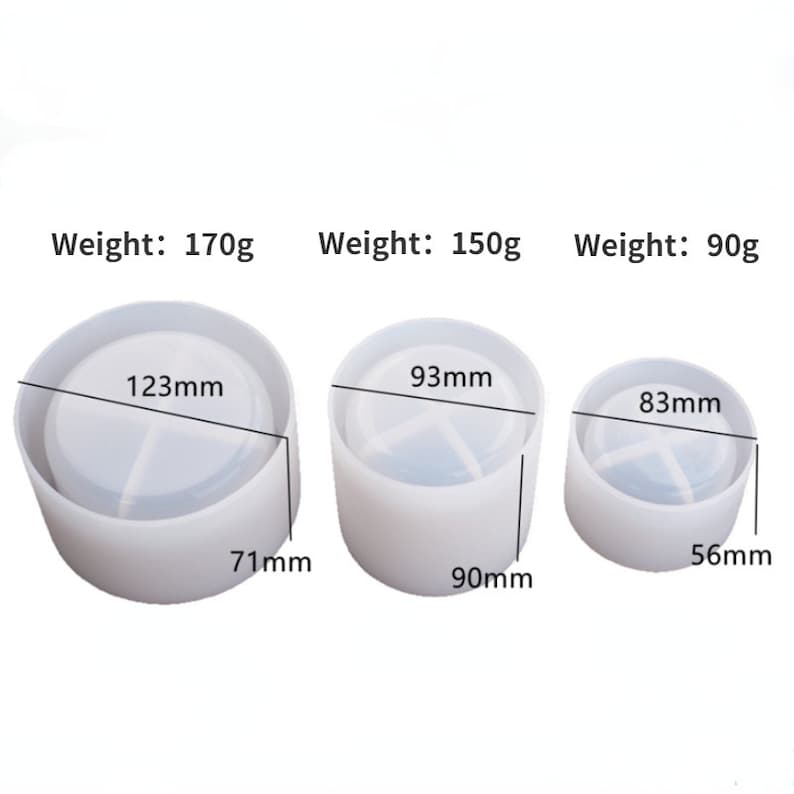 Cylinder Round Flower Pot Mold Container Mold Bowl Mold Silicone Mold ...