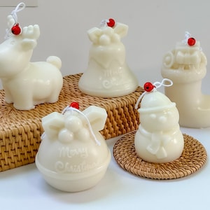 Christmas Deer Mold Bell Silicone Mold Noel Candle Mold Soap Mold New Year Concrete Mold Vase Mold Tray Mold DIY and More Molds