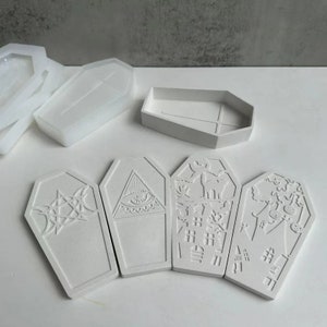 Halloween Coffin Storage Box Silicone Mold Vampire Coffin Silicone Mold Coffin Jewelry Box Mold Coffin Concrete Mold Epoxy Resin Mold DIY