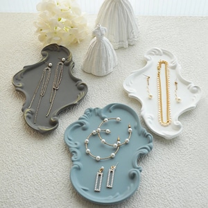 Mirror Shape Tray Mold Silicone Mold Concrete Mold Plaster Tray Silicone Mold Jewelry Tray Molds Epoxy Resin Dish Plate Mold DIY