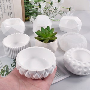 Mini Flower Pot Mold Silicone Mold Concrete Mold Plaster Mold Jewelry Molds Epoxy Resin Flower Pot Mold DIY and More Molds