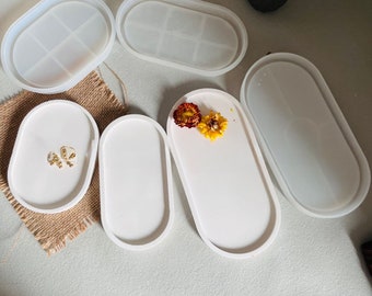 Oval Tray Mold Silicone Mold Concrete Mold Plaster Tray Silicone Mold Jewelry Tray Molds Epoxy Resin Dish Plate Mold DIY and More Molds