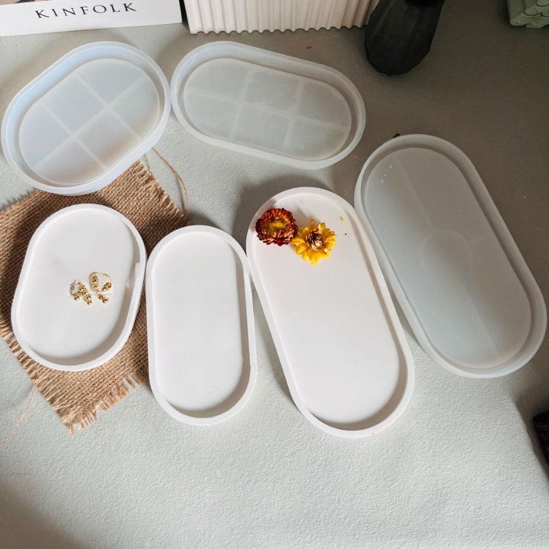Resin Oval Flat Bottom Dish Silicone Mold Jewelry Tray Unique Mold – Phoenix