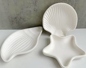 Shell Mold Silicone Mold Concrete Mold Tray Mold Conch Tray Silicone Mold Jewelry Tray Molds Epoxy Resin Dish Plate Mold DIY and More Molds