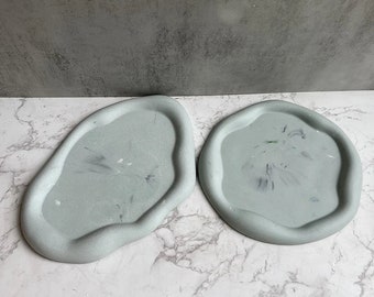 Irregular Cloud Tray Mold Silicone Mold Concrete Mold Plaster Tray Silicone Mold Jewelry Tray Molds Epoxy Resin Dish Plate Mold DIY