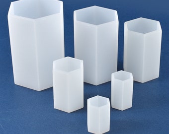 Hexagonal Candle Mold Hexagon Silicone Mold Candle Mold Soap Mold Concrete Mold Vase Mold Epoxy Resin Mold DIY and More Molds